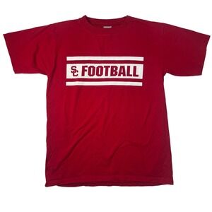 Vintage 90s USC Trojans Football Shirt Red Made USA College Men XL Single Stitch